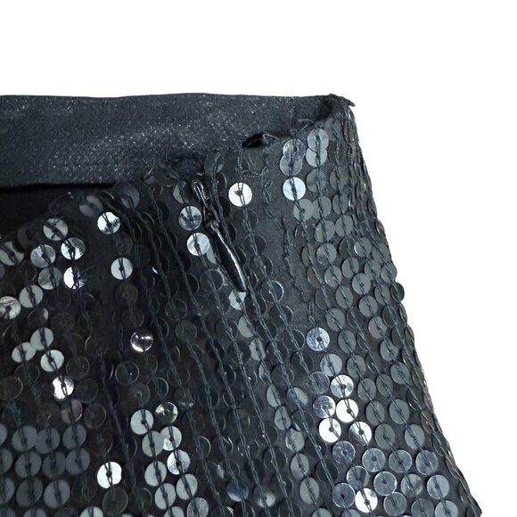 VINTAGE Women's LAURENCE KAZAR Silk Sequin Trouser Pant Black | Size L - Picture 3 of 10